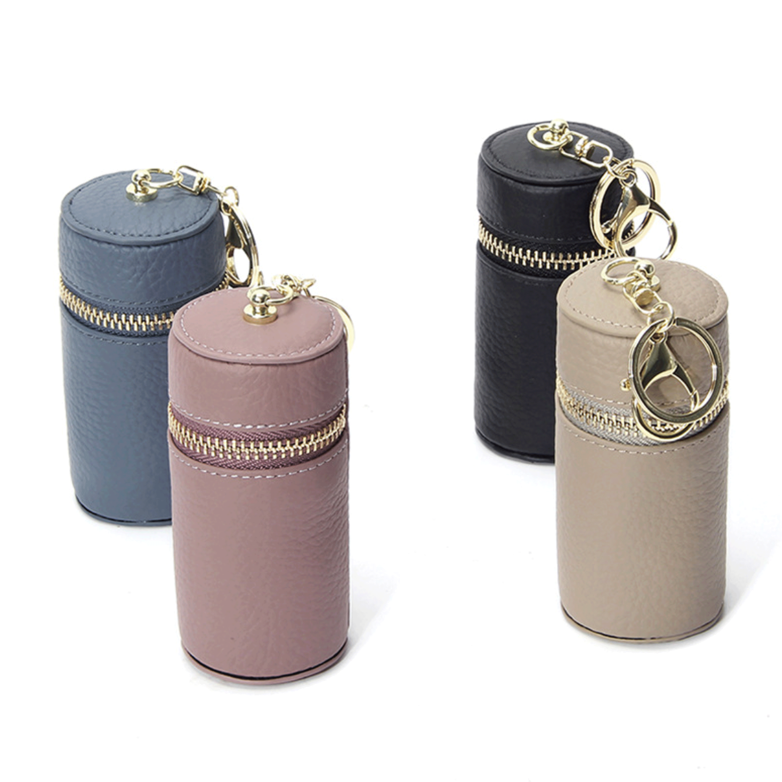 The Cylinder Leather Pouch】スマートに持ち運べるキーリング付き